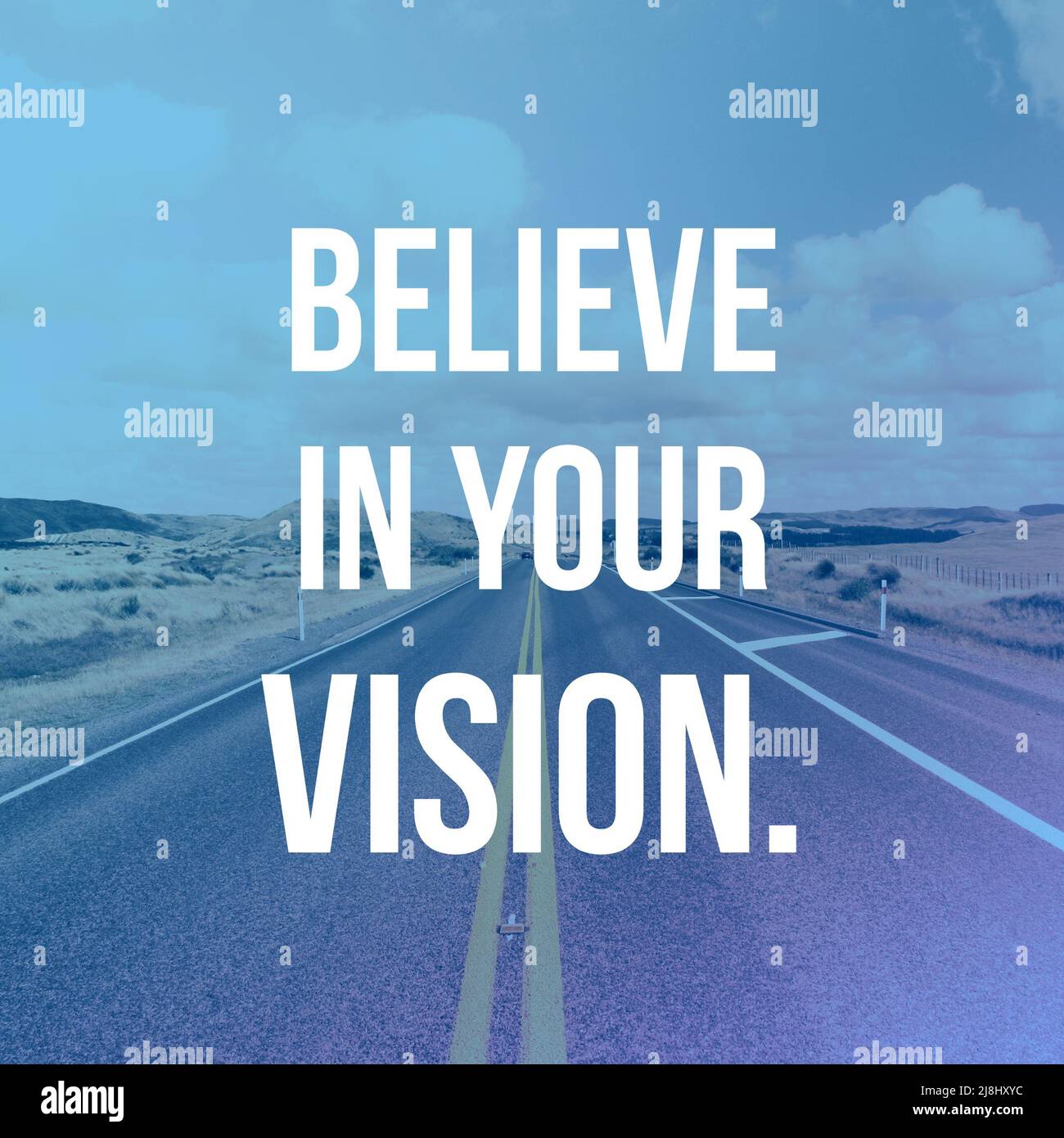 Believe in your vision. Startup motivational quote poster. Success