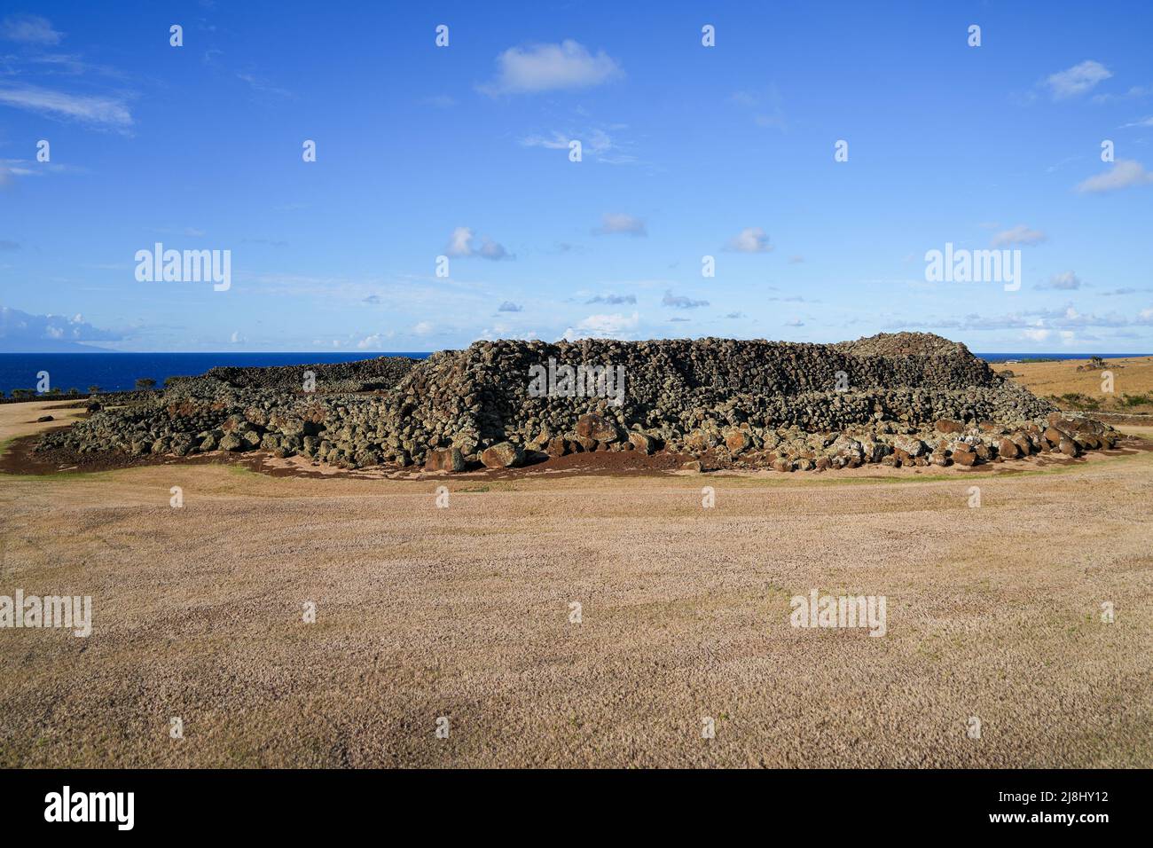 Mo'okini Heuiau in the north of Big Island, Hawaii - Ruins of a temple ...