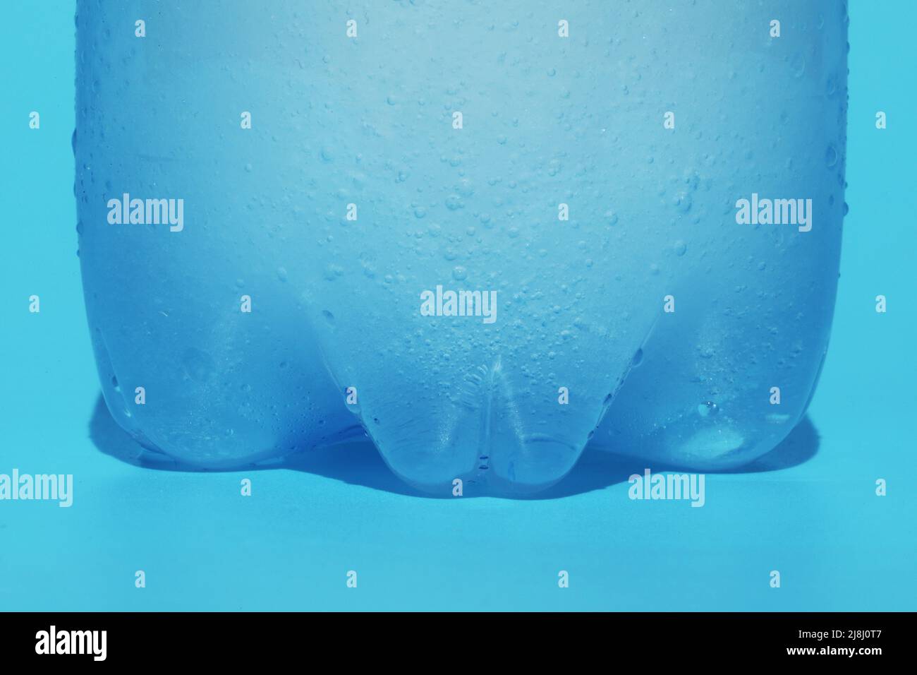 bottle of cold water on the blue background Stock Photo Alamy