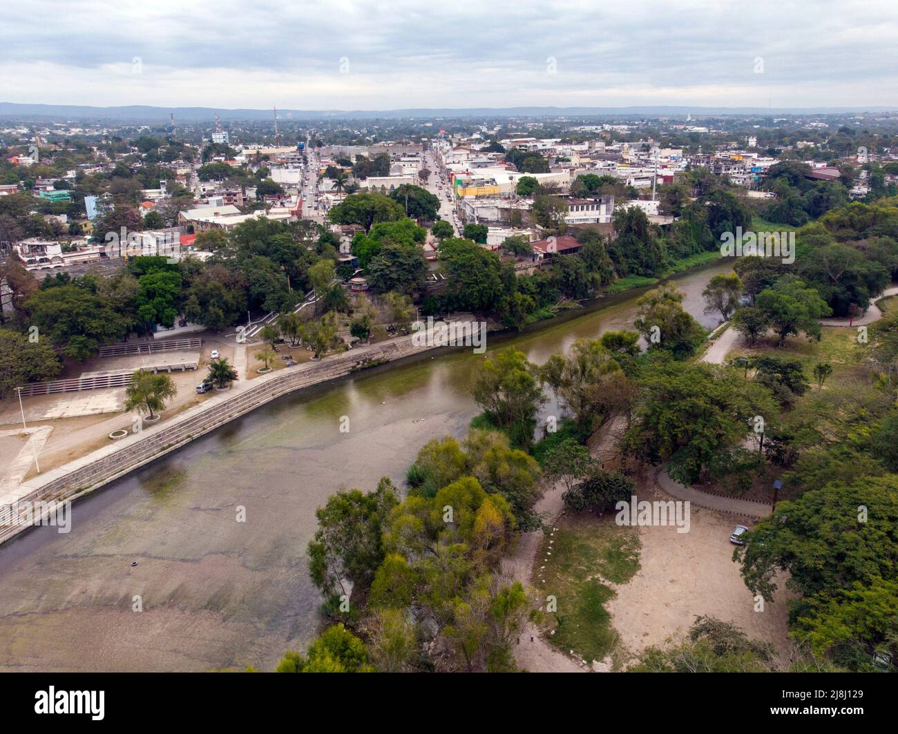 Ciudad De Valle City Central Park San Luis Potosi Mexico Drone Shot