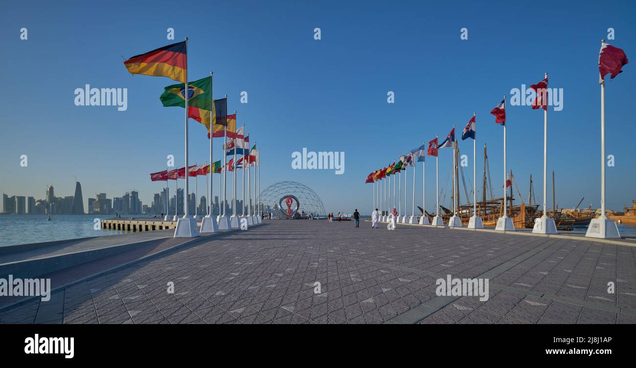 The FIFA World Cup Qatar 2022 Official Countdown Clock at Doha’s
