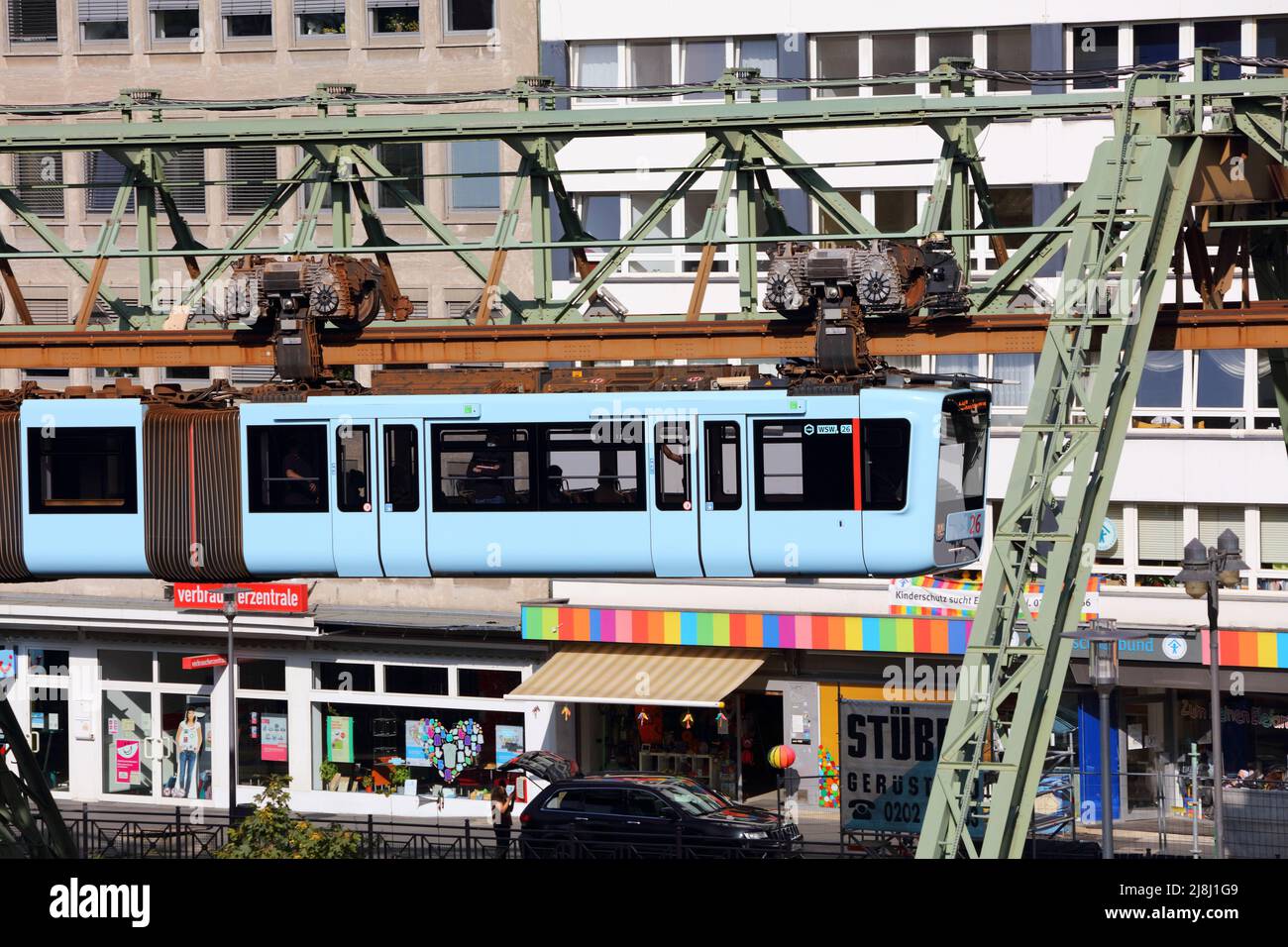 WUPPERTAL, GERMANY SEPTEMBER 19, 2020 Wuppertaler Schwebebahn