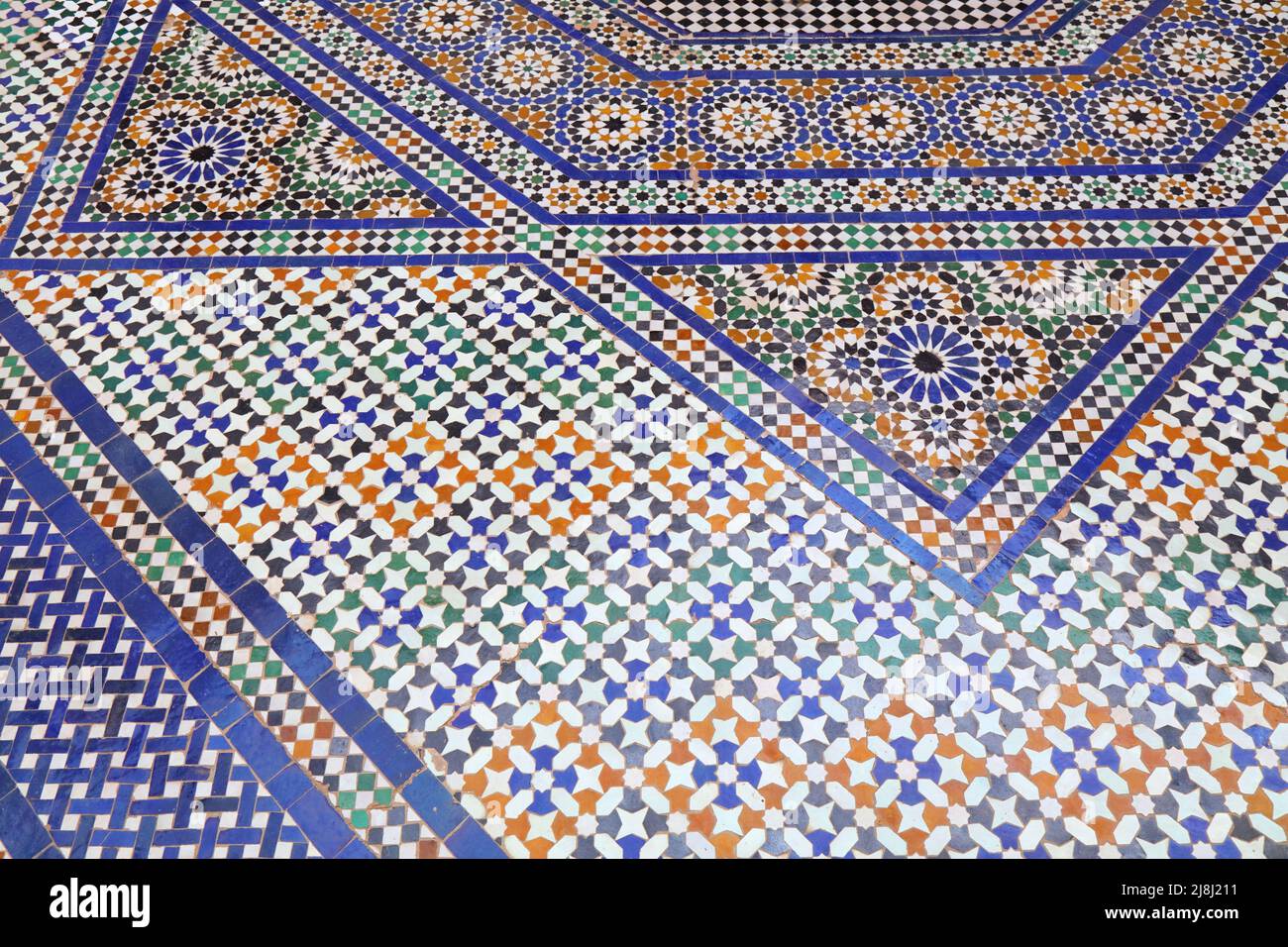 Marrakech City Landmark In Morocco. Dar Si Said Moroccan Floral Mosaic ...