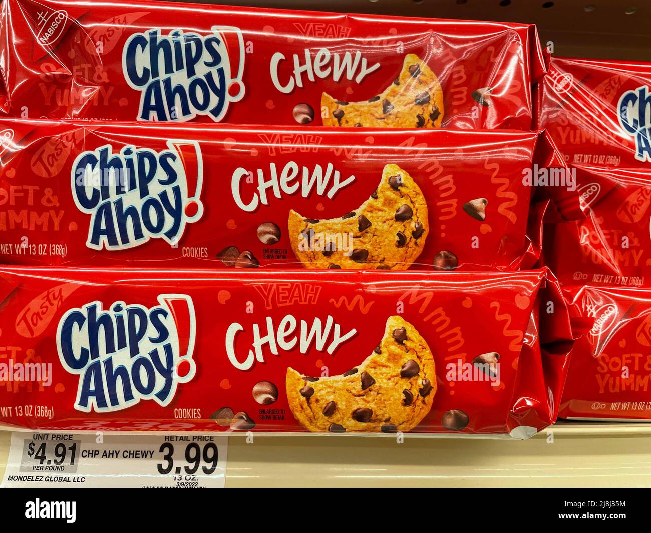 Grovetown, Ga USA 04 15 22 Retail store cookies Chips Ahoy chewy and