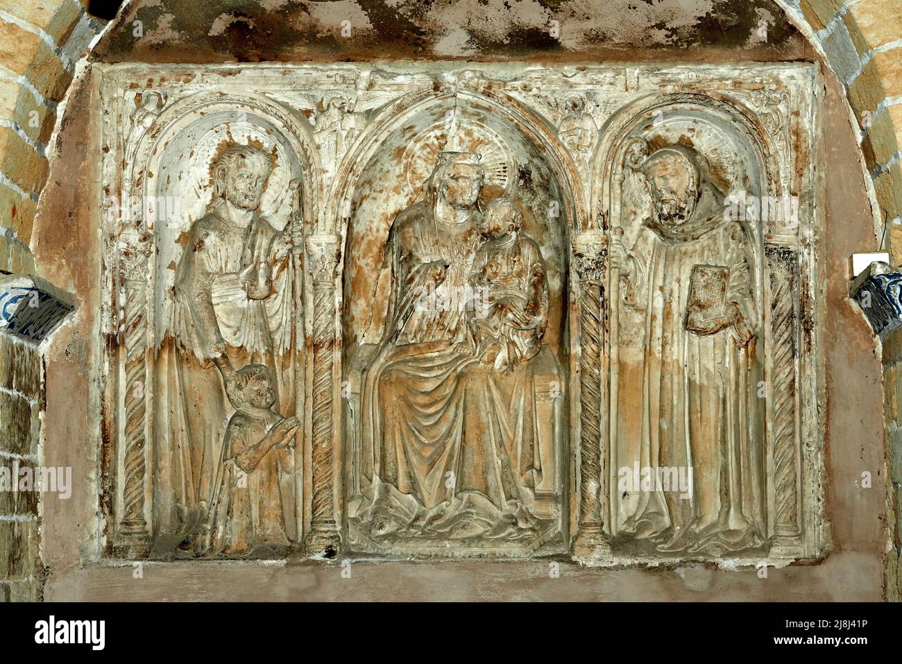 Madonna col Bambino in trono con S. Girolamo e santo con committente