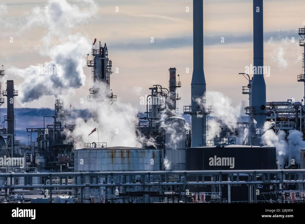 CHS Oil Refinery along Interstate 90 in Laural, Montana, USA [No