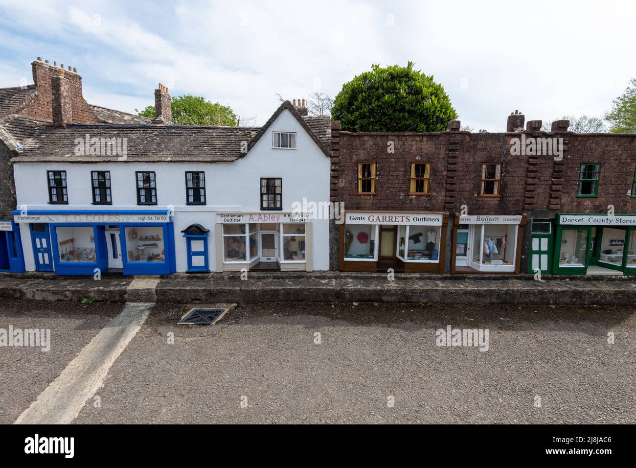 Wimborne.Dorset.United Kingdom.April 20tth 2022.View of a street in