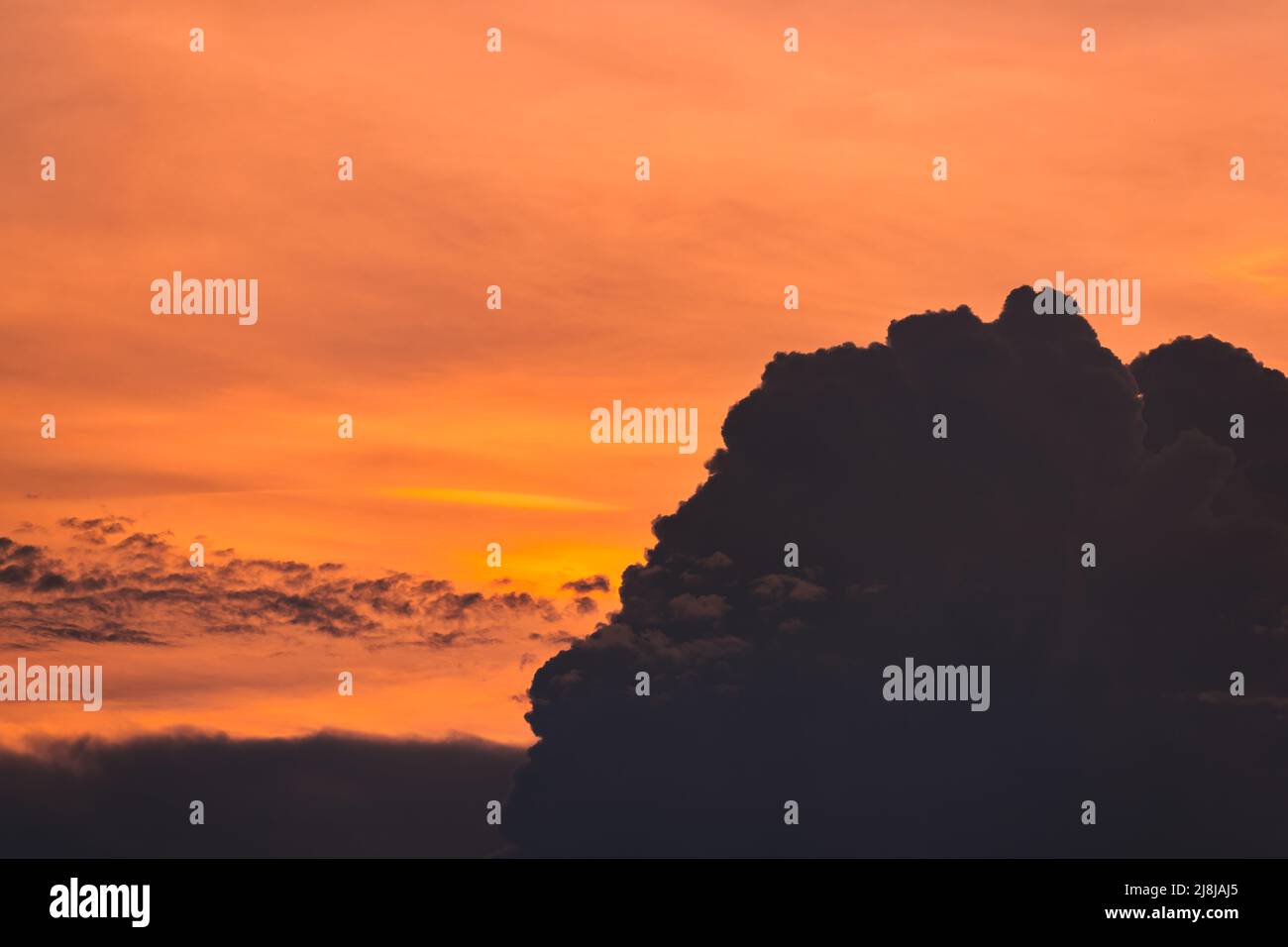 Beautiful colorful sky with cloud in the sunset Stock Photo - Alamy