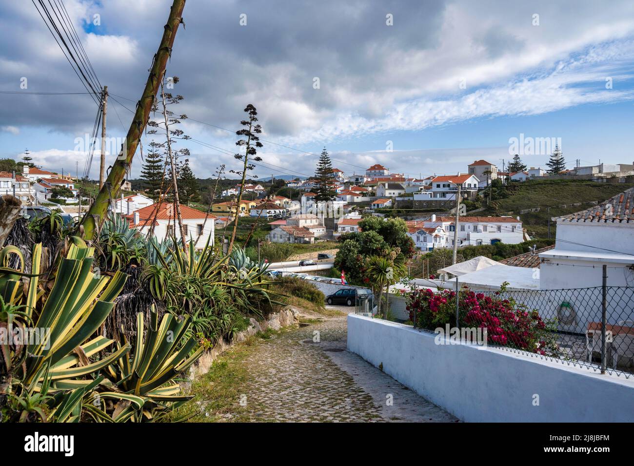View of Azenhas do Mar in Sintra Portugal Stock Photo Alamy