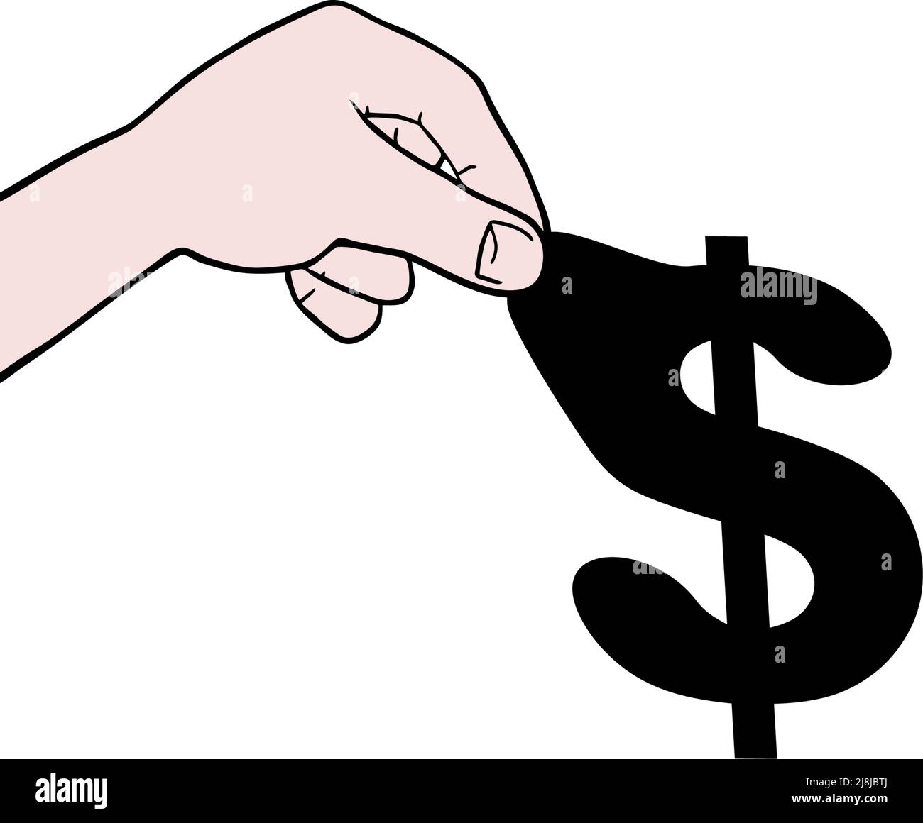 Stretch dollar Stock Vector