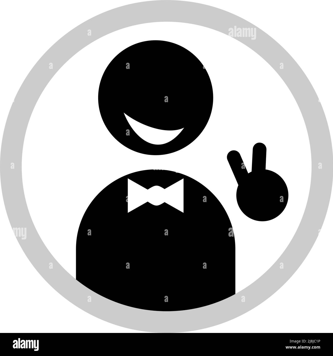 Icon happy Stock Vector