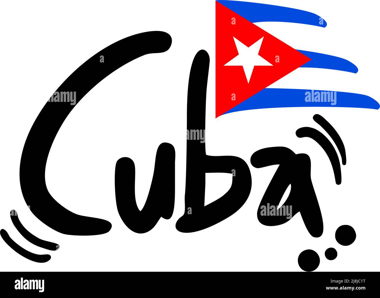 Cuba flag Stock Vector