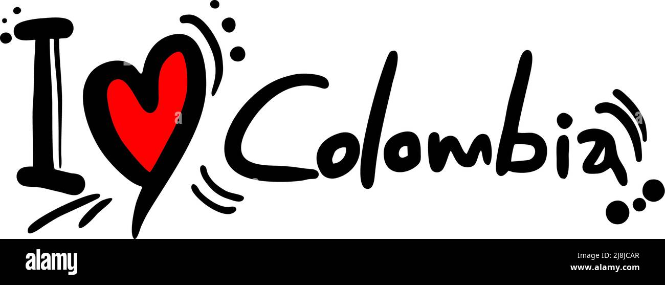 Colombia love Stock Vector