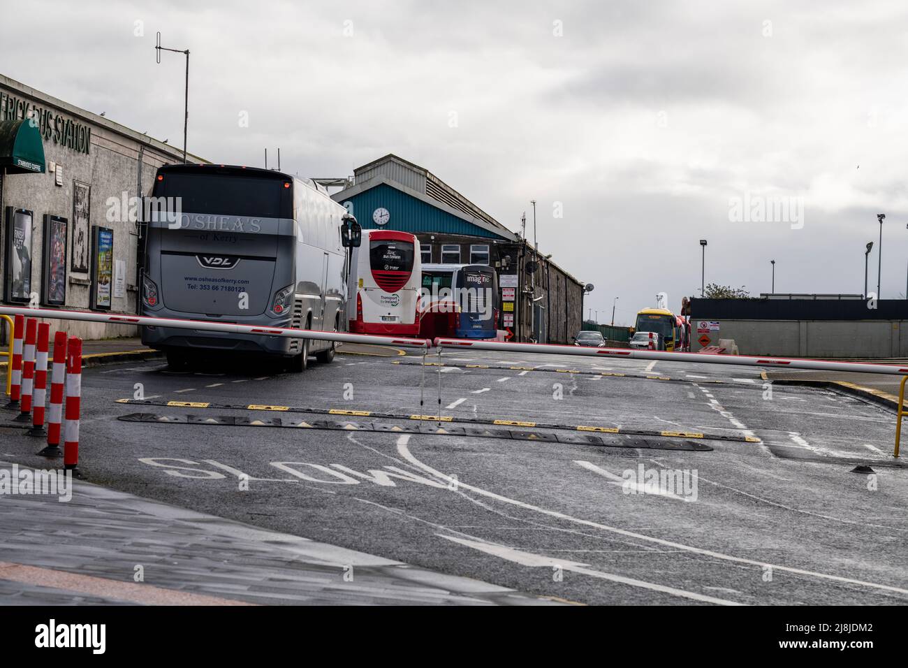 Limerick bus and train station, one-stop population transport complex, Limerick, Ireland, February,12,2022 Stock Photo