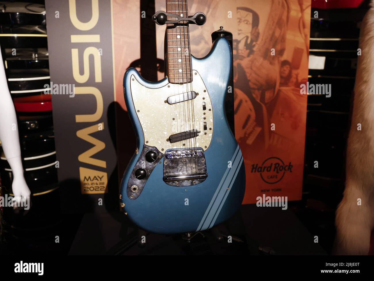 New York, United States. 16th May, 2022. Kurt Cobain's iconic electric