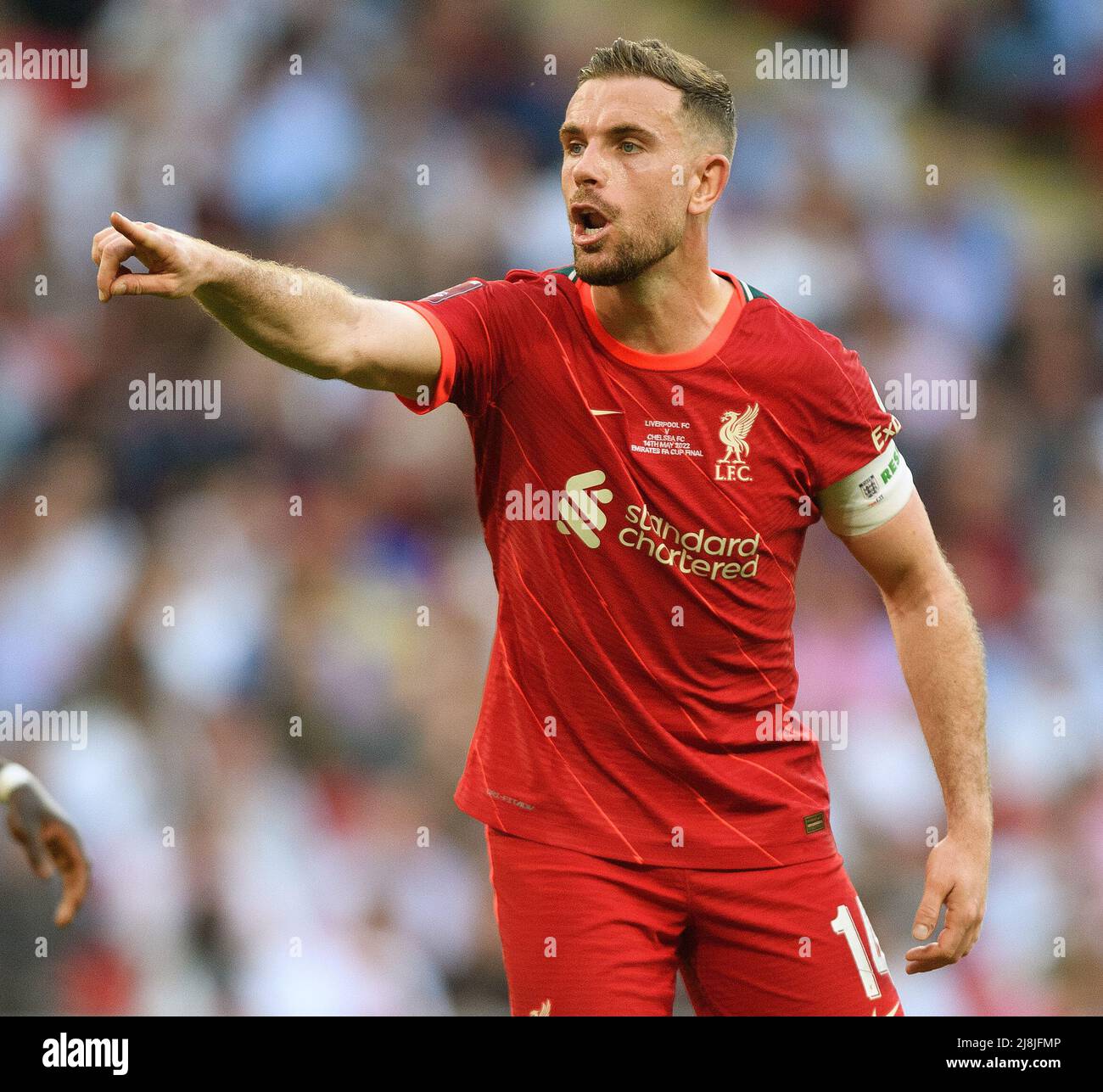14 May 2022 - Chelsea v Liverpool - Emirates FA Cup Final - Wembley Stadium  Jordan Henderson during the FA Cup Final at Wembley Stadium Picture Credit  : © Mark Pain / Alamy Live News Stock Photo - Alamy
