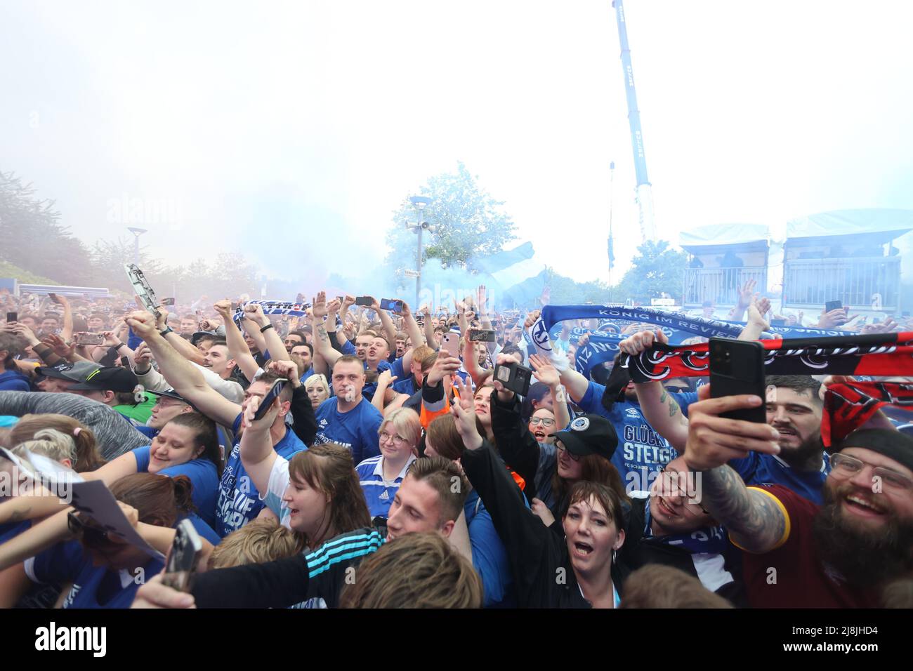 Schalke 04 fans celebrating promotion Quick Facts: Schalke 04's Road Back