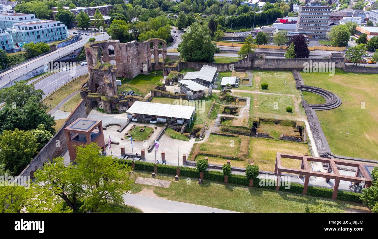 Kaiserthermen, Ancient Roman Public Baths, Trier, Germany Stock Photo