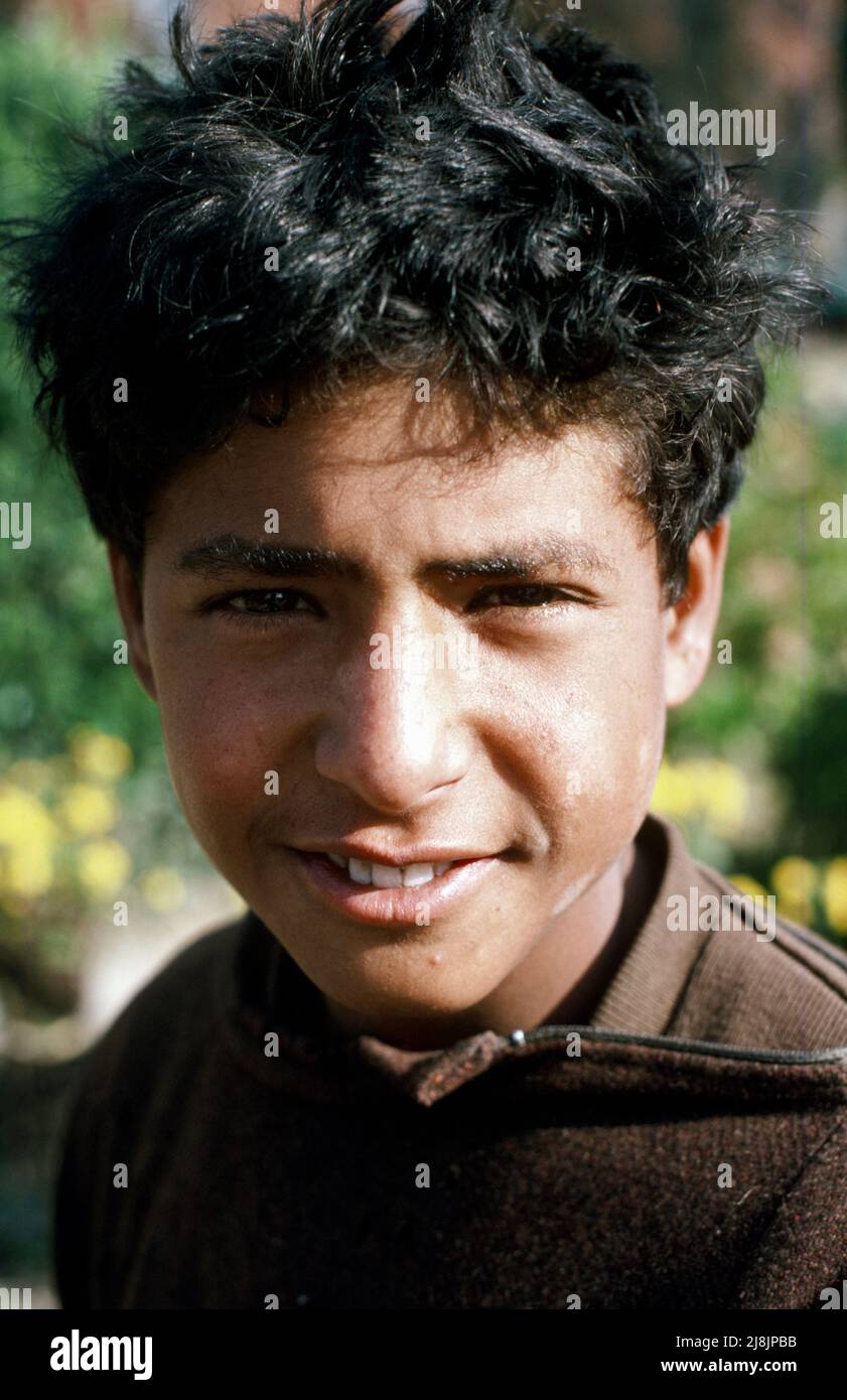 Young Kashmiri boy in Srinagar, Kashmir 1986 Stock Photo Alamy