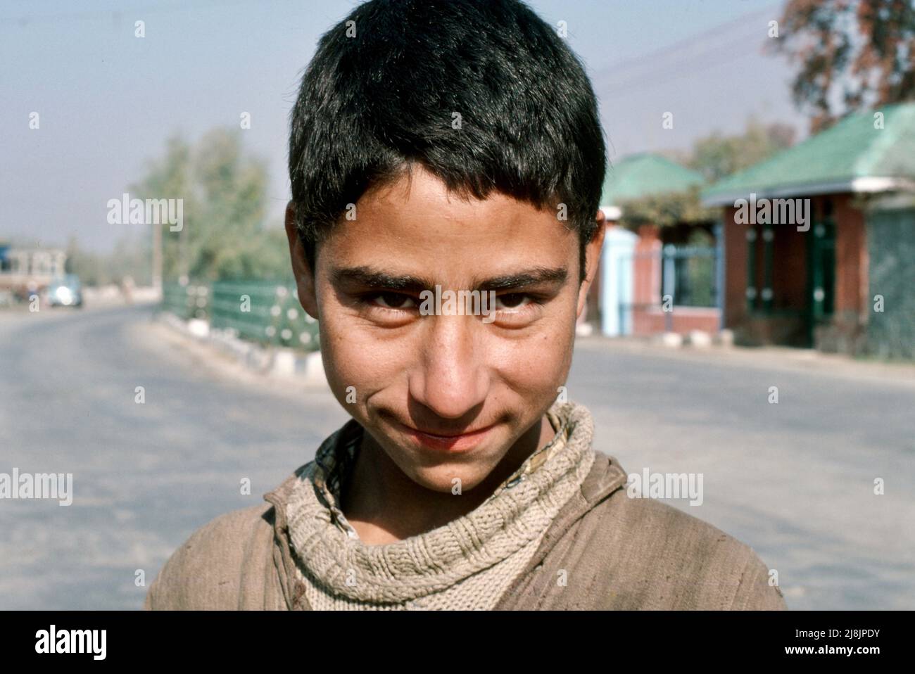 Young Kashmiri boy in Srinagar, Kashmir 1986 Stock Photo Alamy