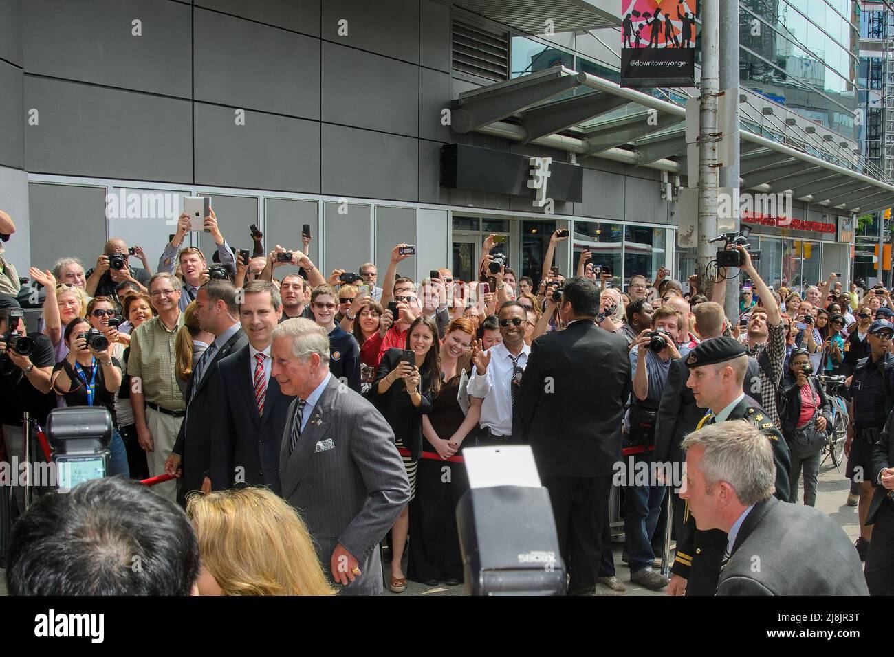 Toronto, Canada - May 22, 2012: Prince Charles visit Ryerson University. The visit was part of the Queen's Diamond Jubilee celebrations. Stock Photo