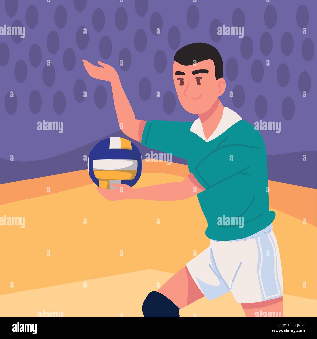 athletic player volleyball Stock Vector Image & Art - Alamy