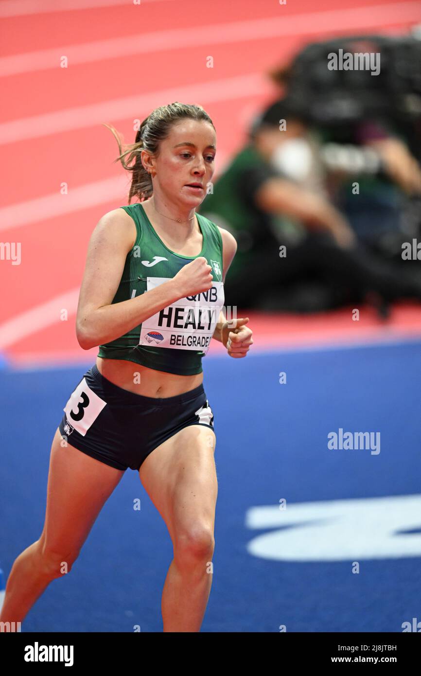 Sarah Healy participating in the Belgrade 2022 World Indoor