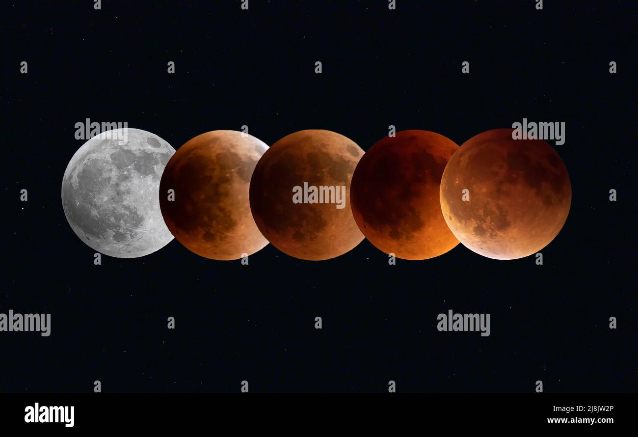 Super flower blood moon lunar eclipse 2022 hi-res stock photography and ...