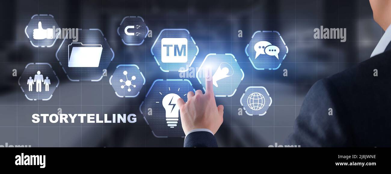 Storytelling. Story Telling Business Technology concept 2022 Stock ...