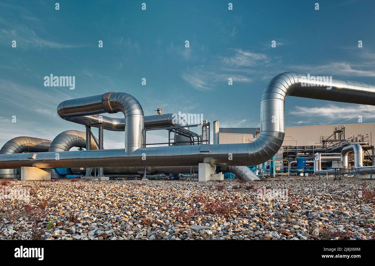Beckton Gas Works installation, London Stock Photo