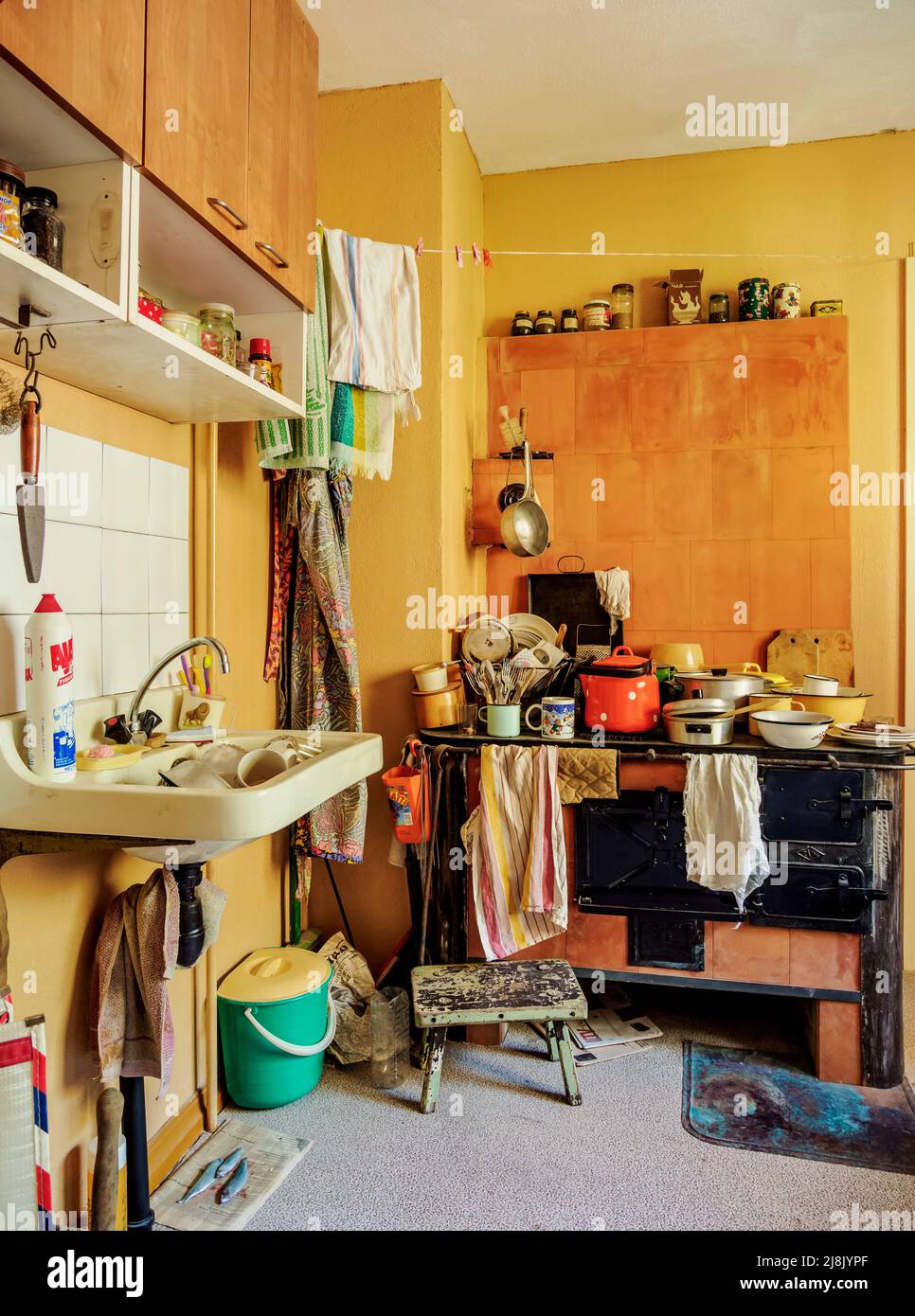 Apartment Building of a Soviet Collective Farm, interior, Estonian Open Air Museum, Rocca al