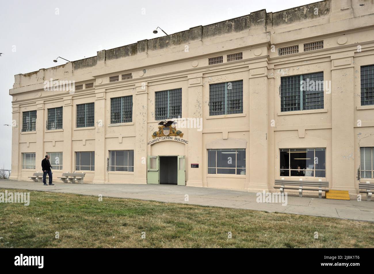 Prison, administration building, USA, California, San Francisco, Alcatraz Island Stock Photo