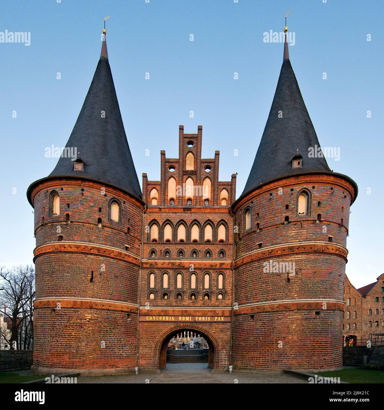 Holstentor, former western town gate, part of the UNESCO cultural heritage Luebecker Altstadt, Germany, Schleswig-Holstein, Luebeck Stock Photo