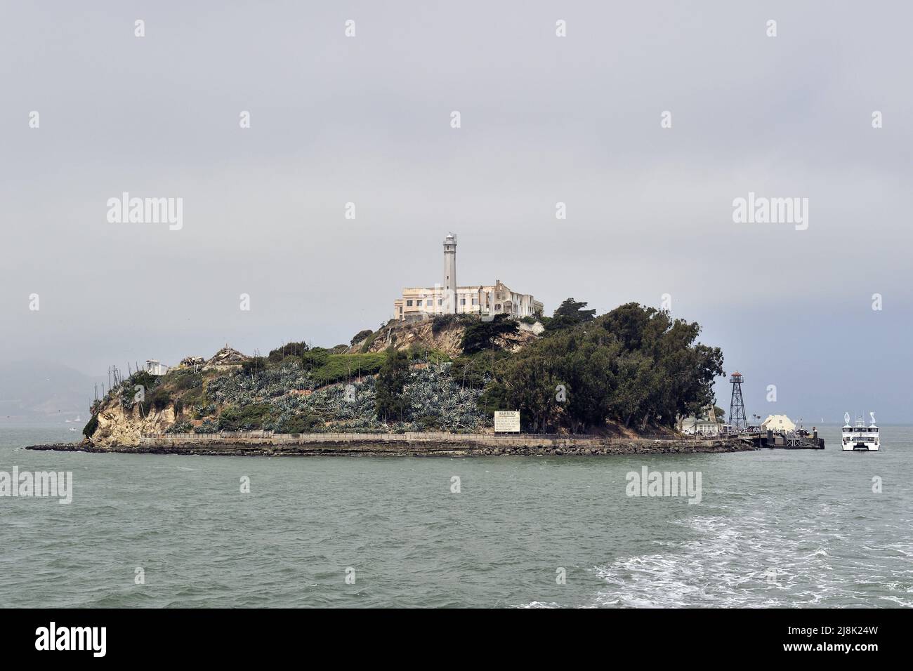 Prison Island Alcatraz, USA, California, San Francisco, Alcatraz Island Stock Photo