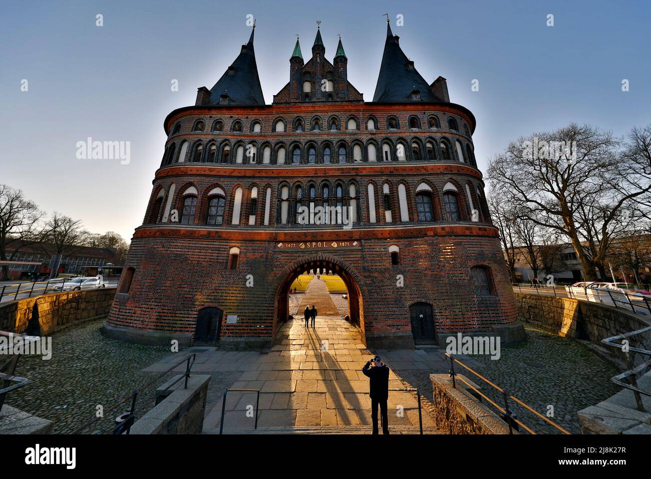 Holstentor, former western town gate, part of the UNESCO cultural heritage Luebecker Altstadt, Germany, Schleswig-Holstein, Luebeck Stock Photo