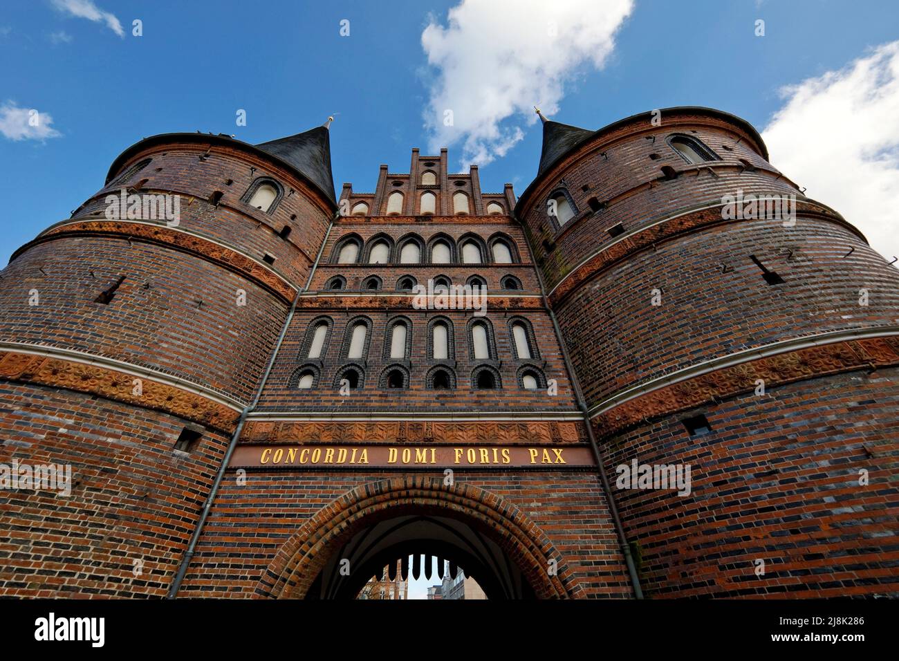 Holstentor, former western town gate, part of the UNESCO cultural heritage Luebecker Altstadt, Germany, Schleswig-Holstein, Luebeck Stock Photo