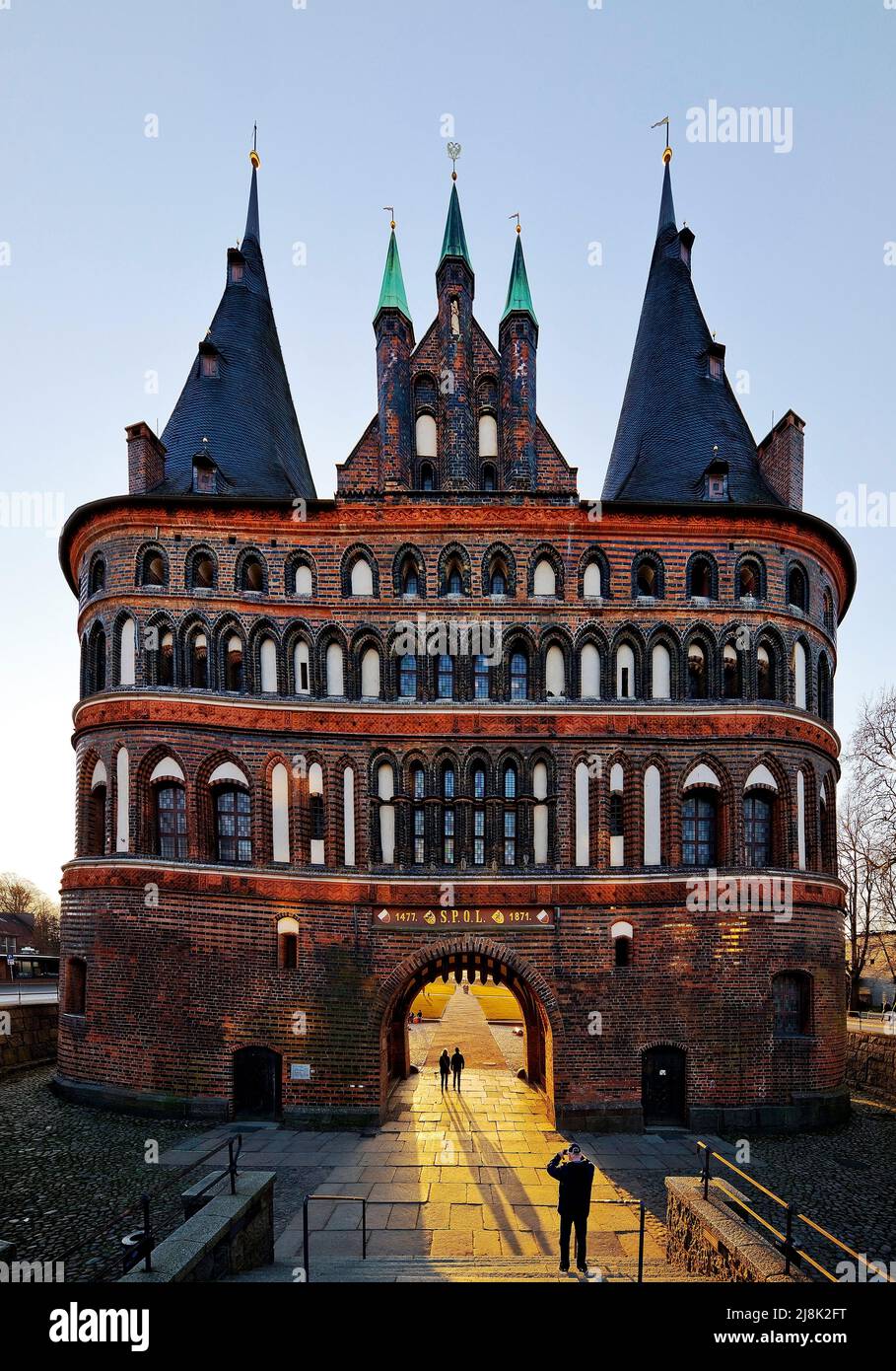 Holstentor, former western town gate, part of the UNESCO cultural ...