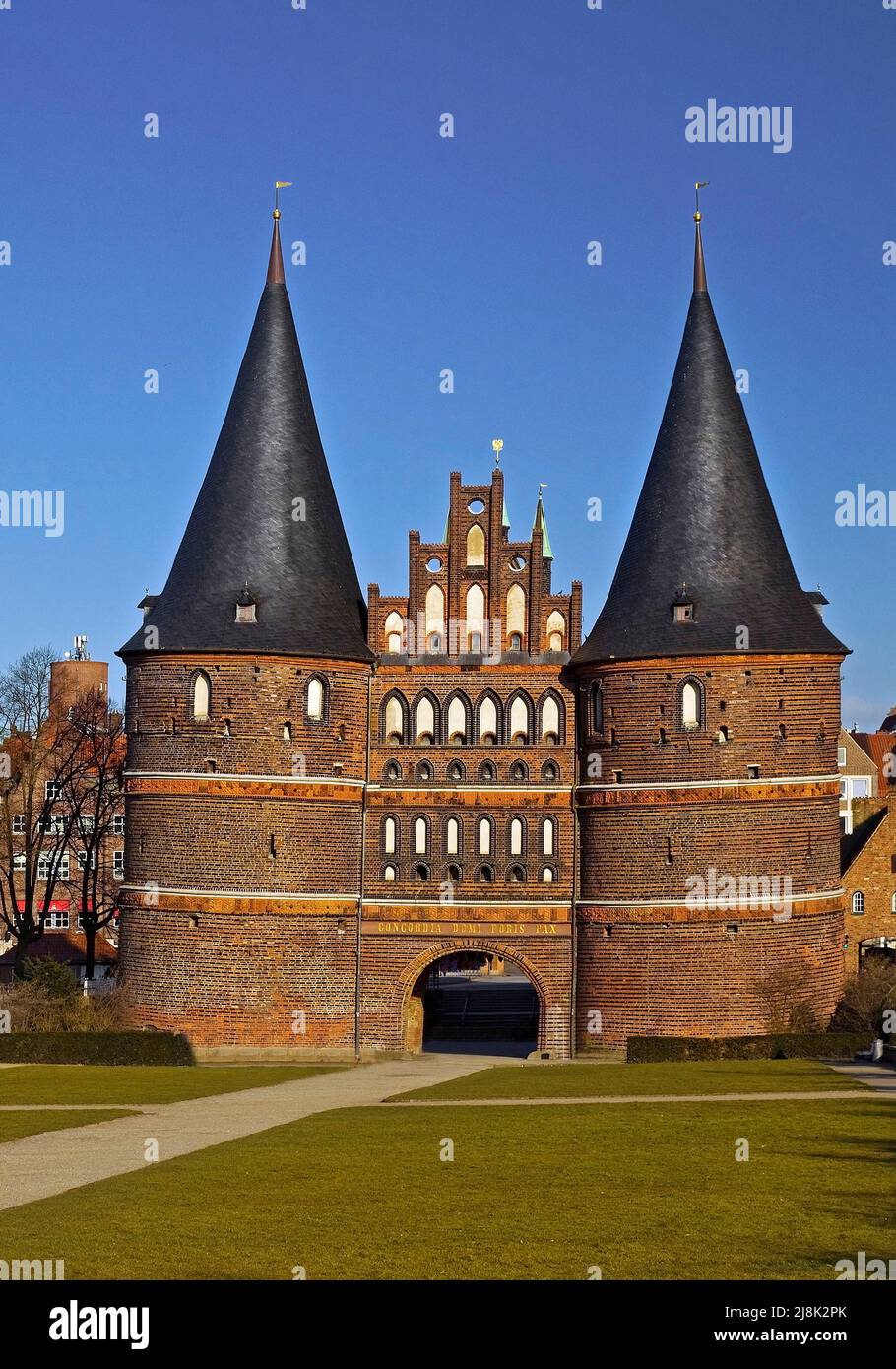 Holstentor, former western town gate, part of the UNESCO cultural ...