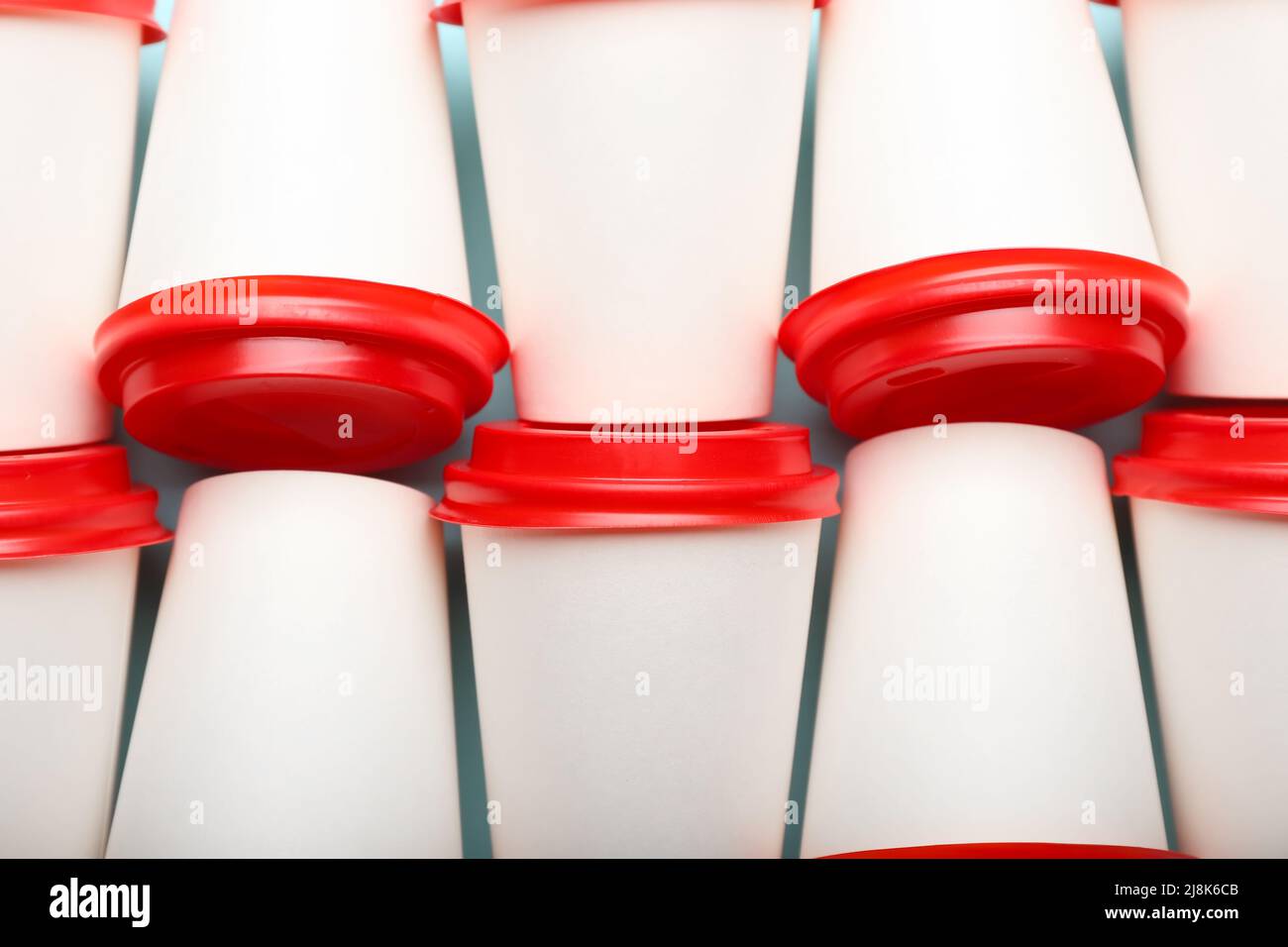 Takeaway paper cups as background, closeup Stock Photo - Alamy