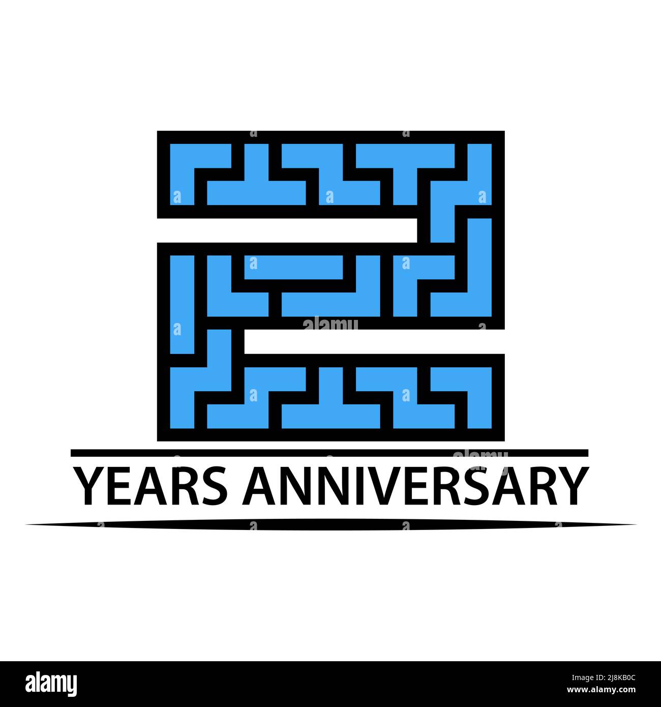 Two years Anniversary icon. Stock icon for pattern, seamless, postcard ...