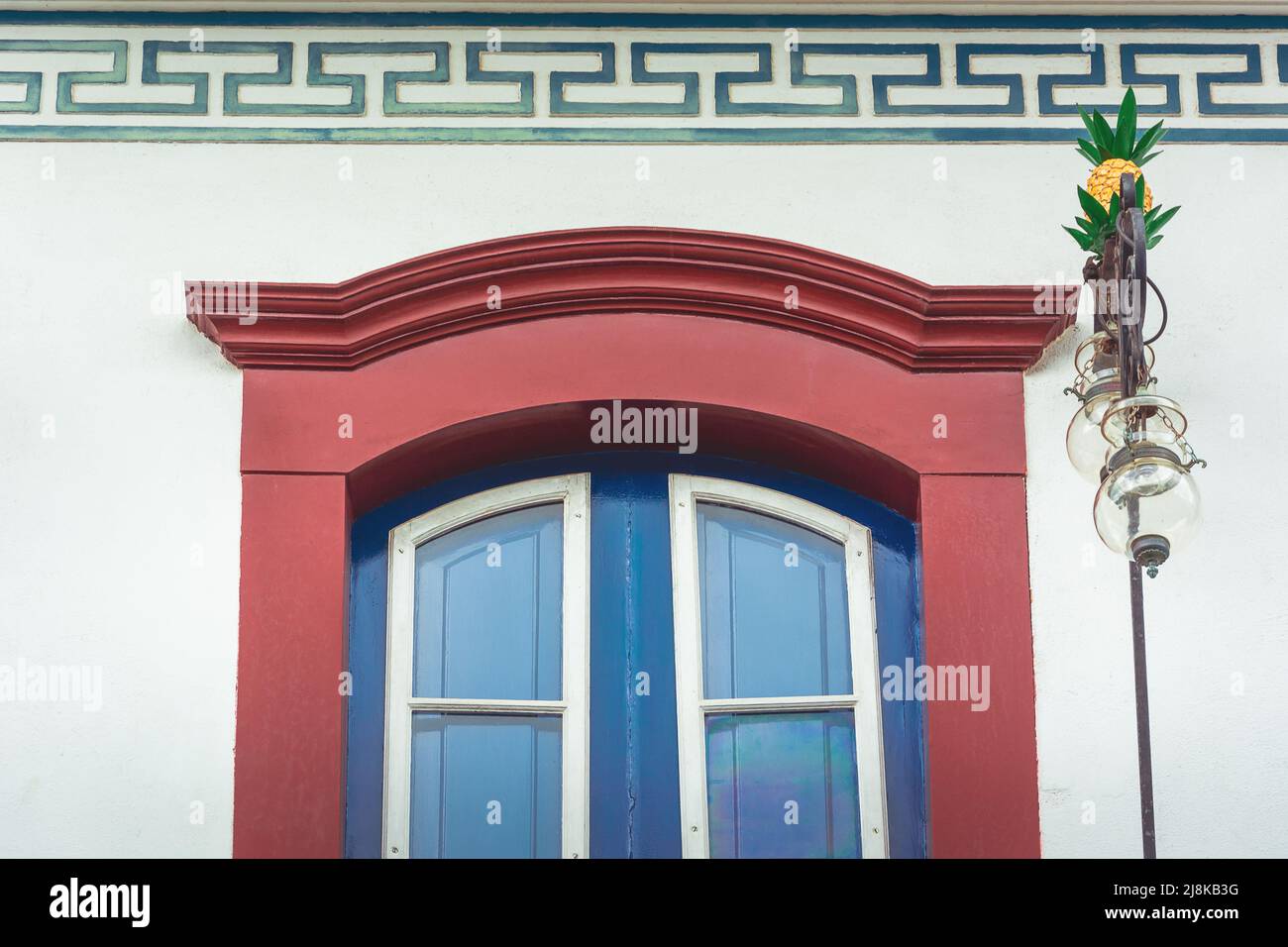 Window of an old building in the city of Paraty, state of Rio de ...