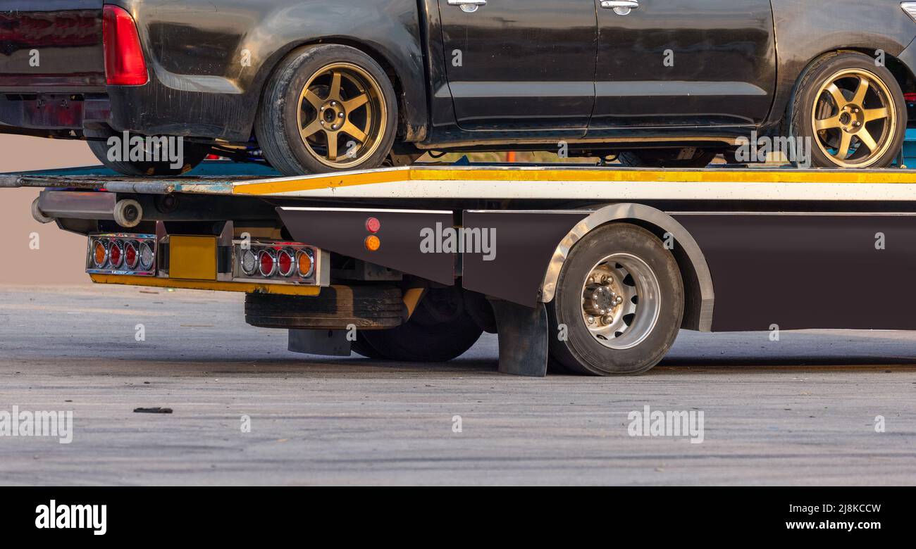 Car towing service tow truck roadside assistance Stock Photo Alamy
