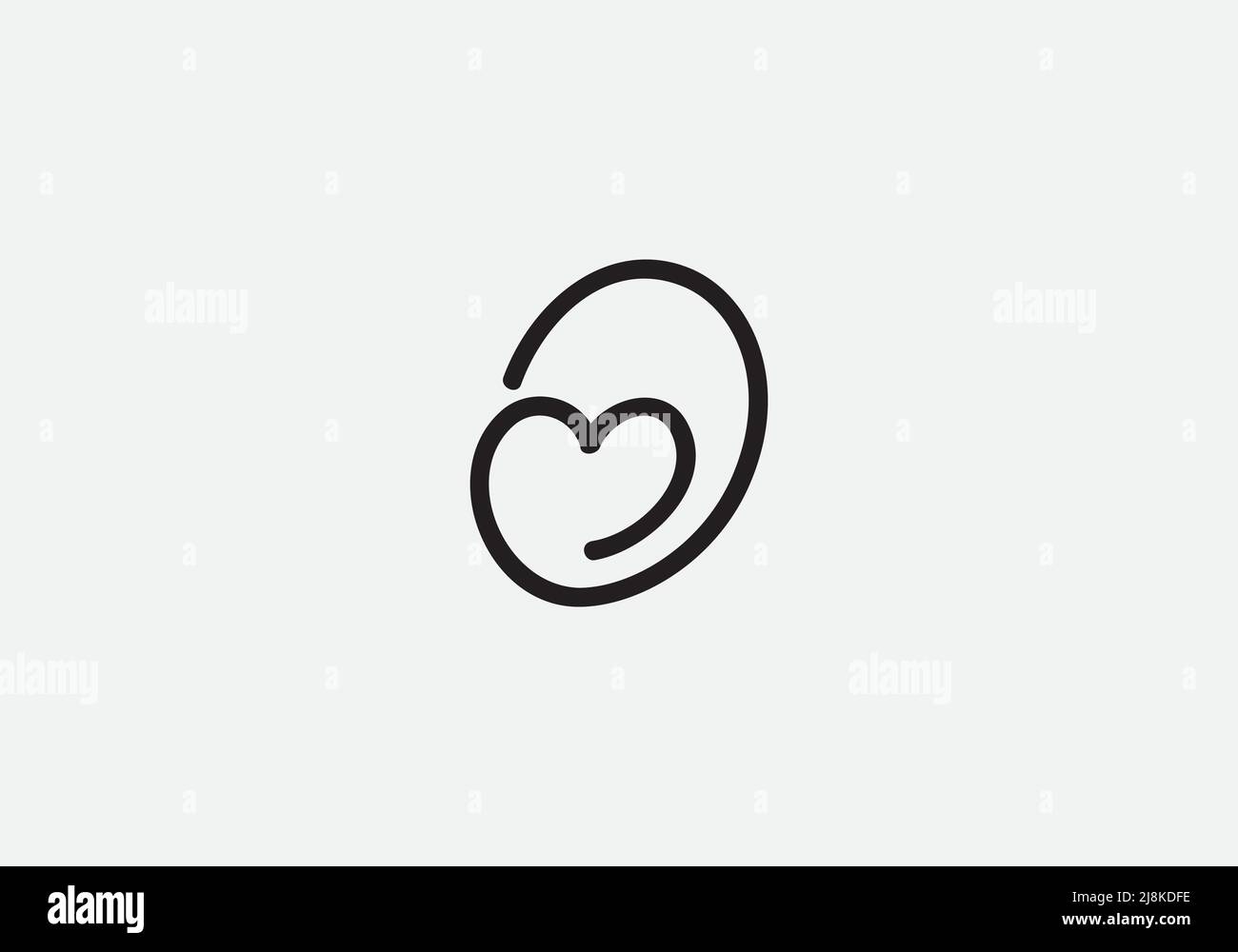 Love font sign. love logo vector and heart font design by the letters and alphabets Stock Vector