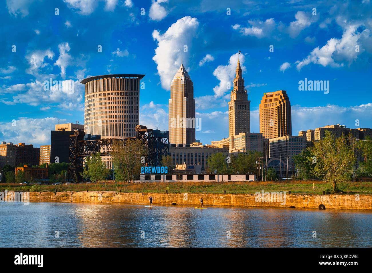 Cleveland Ohio Skyline Stock Photo Alamy Cleveland Ohio Skyline 2J8KDWB
