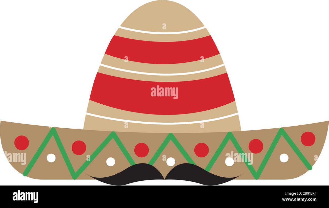 mexican hat with mustache Stock Vector Image & Art - Alamy