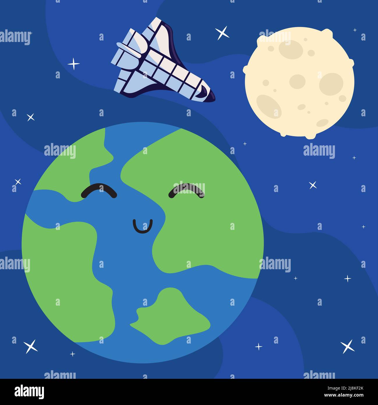 space earth and moon Stock Vector Image & Art - Alamy