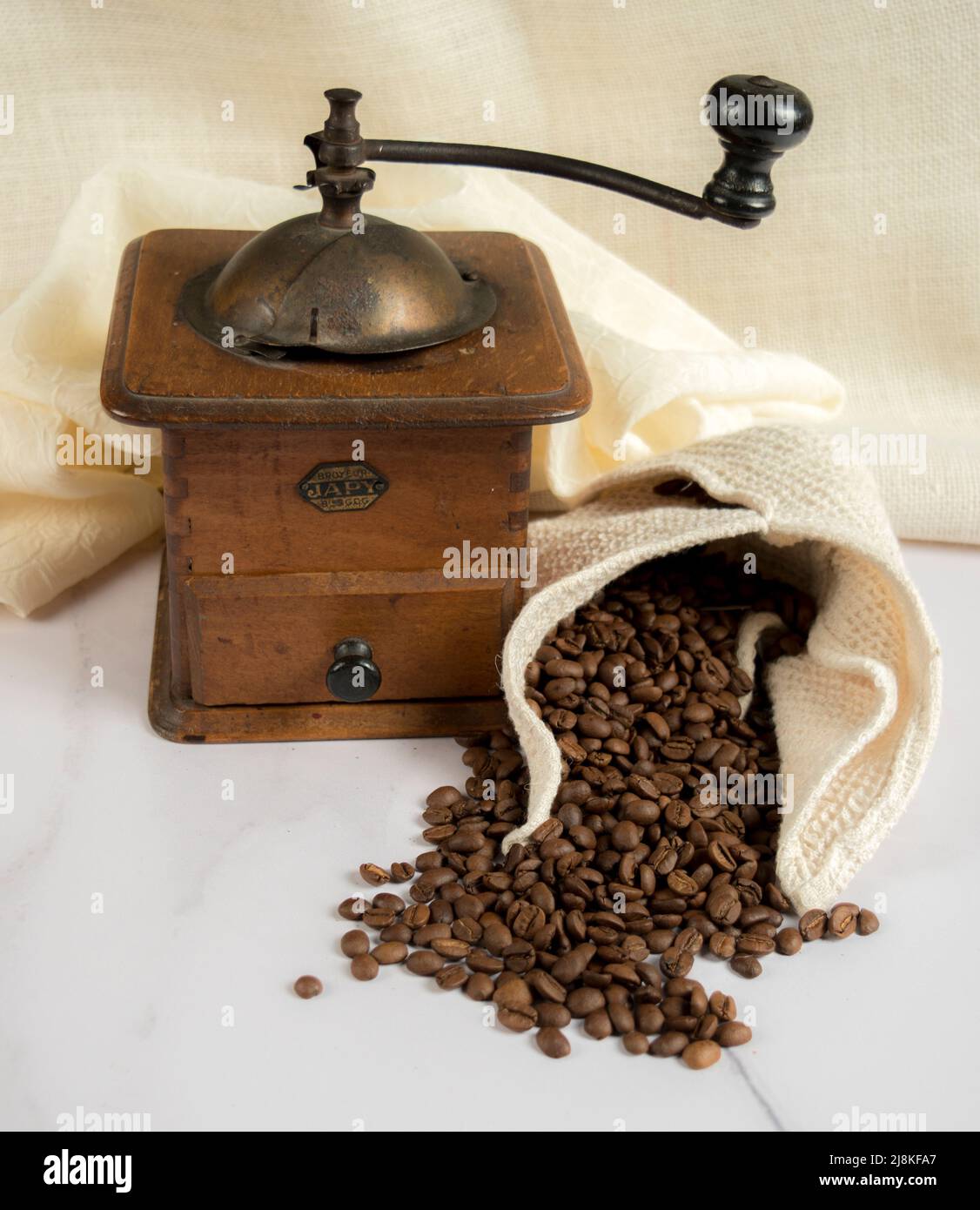 Coffee grinder. Preparation of a coffee Stock Photo