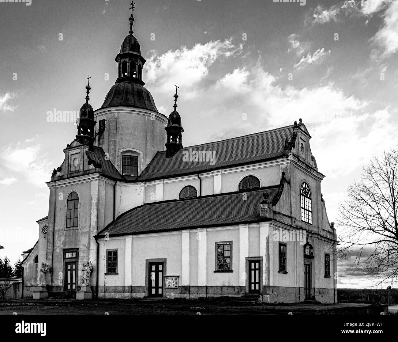 Church of Assumption Virgin Mary in Chlum u Trebone Czech republic Stock Photo