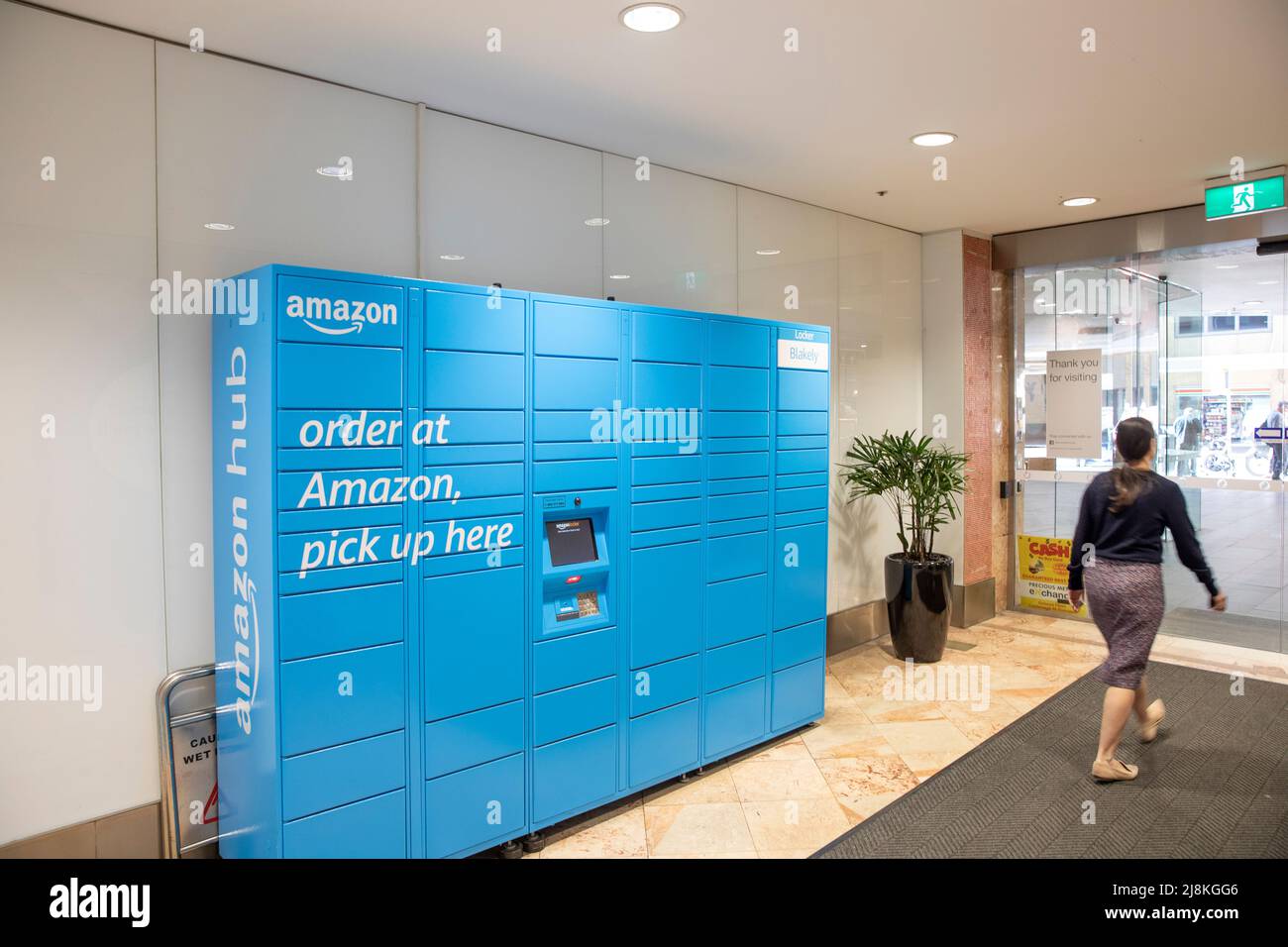Amazon pick up collection point in Sydney city Centre, NSW, Australia Stock Photo