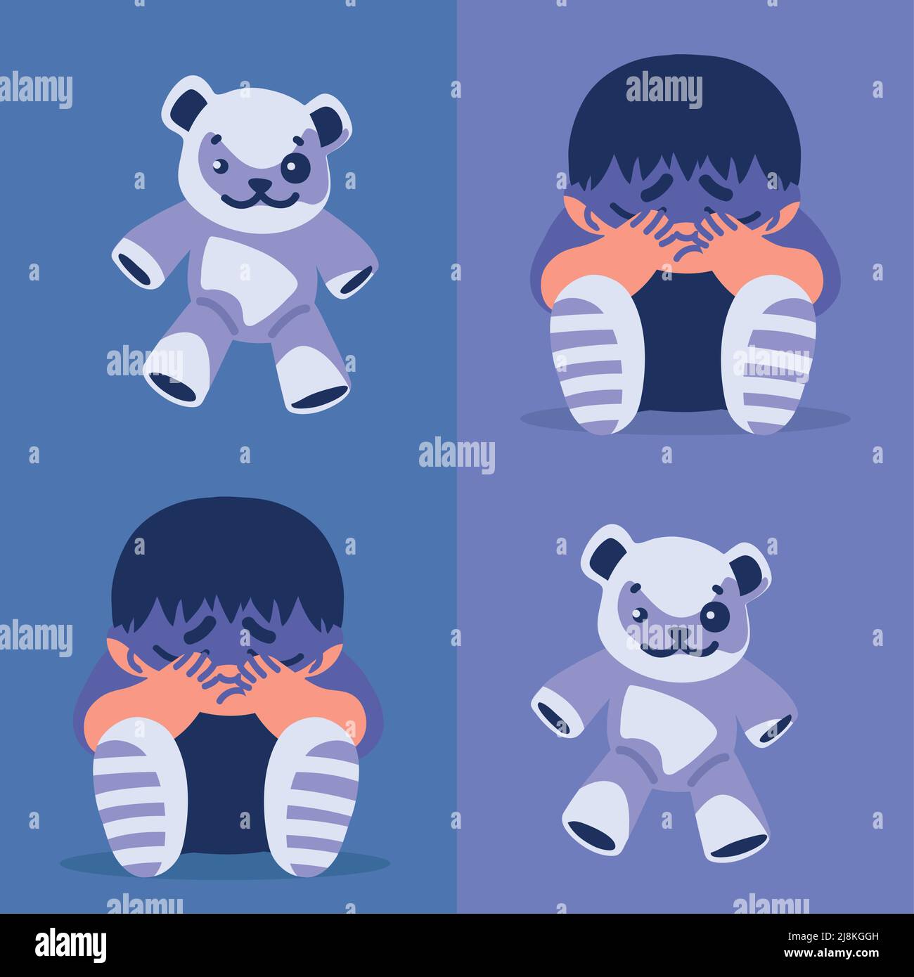 National Child Abuse Set Stock Vector Image Art Alamy